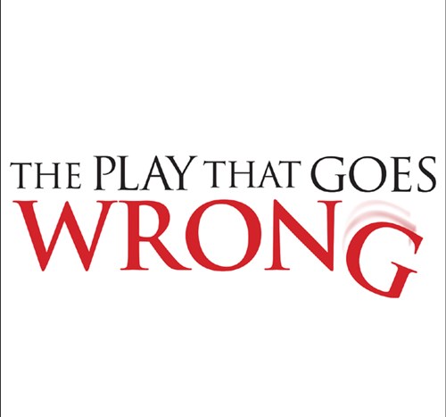 The Play That Goes Wrong logo, with the "G" in "WRONG" tilted and falling.